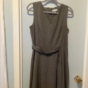 NWOT - Calvin Klein Sleeveless Gray Dress - Size 8